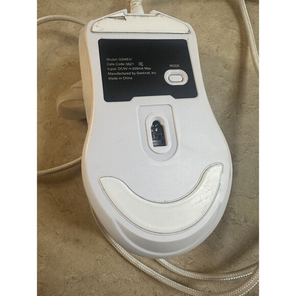 Geeknet GSME01 Gaming Mouse RGB White Tested Working - Picture 4 of 7